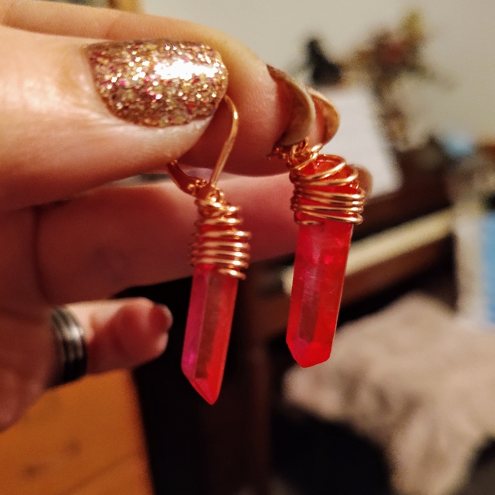 Aura Quartz Earrings